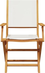 vidaXL Σετ Τραπεζαρίας Κήπου 7 τεμ. Κρεμ Ύφασμα/Μασίφ Πεύκου