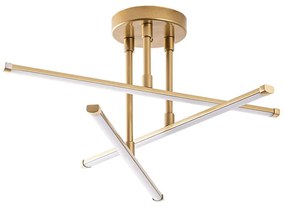 Φωτιστικό Οροφής - Πλαφονιέρα Ledflower 119FRS1542 51x51x26cm Led 18W 3000K Gold Opviq