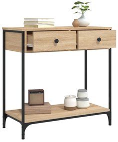 vidaXL Τραπέζι Κονσόλα Sonoma Δρυς 75x34,5x75 εκ. Επεξεργασμένο Ξύλο