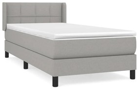 ΚΡΕΒΑΤΙ BOXSPRING ΜΕ ΣΤΡΩΜΑ ΑΝΟΙΧΤΟ ΓΚΡΙ 90X190 ΕΚ. ΥΦΑΣΜΑΤΙΝΟ 3129673