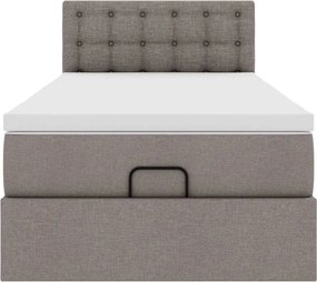 vidaXL Οθωμανικό κρεβάτι με στρώμα Taupe 80x200cm ύφασμα