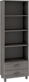 vidaXL Ντουλάπι HAMAR Αν. Γκρι 60 x 35 x 180 εκ Μασίφ Ξύλο Πεύκου