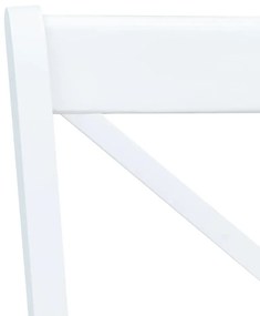 vidaXL Καρέκλες Τραπεζαρίας 2 Τεμ. Λευκό/Αν. Ξύλο Μασίφ Ξύλο Καουτσούκ