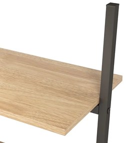 vidaXL Ραφιέρα Κεκλιμένη 5 Επιπέδων Αν. Καφέ &amp; Μαύρο 64x34x185,5εκ.
