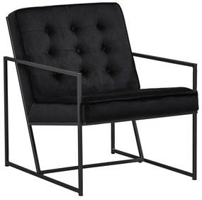 Πολυθρόνα Concept 55 193, Μαύρο, 80x62x77cm, Ταπισερί, Πόδια: Μεταλλικά