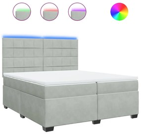 ΚΡΕΒΑΤΙ BOXSPRING ΜΕ ΣΤΡΩΜΑ ΑΝΟΙΧΤΟ ΓΚΡΙ 200X200 ΕΚ. ΒΕΛΟΥΔΙΝΟ 3293302