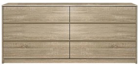 Συρταριέρα Kuanger  mdf σε φυσική απόχρωση 120x40x70εκ