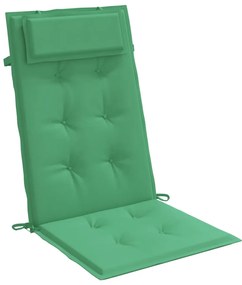 vidaXL Μαξιλάρια Καρέκλας με Πλάτη 2 τεμ. Πράσινα από Ύφασμα Oxford