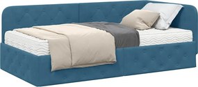 vidaXL Κρεβάτι Γωνίας Μπλε 100 x 200 cm Βελούδο