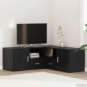 vidaXL Γωνιακό Ντουλάπι Μαύρη Δρυς 200 x 40 x 45 εκ Επεξεργασμένο Ξύλο