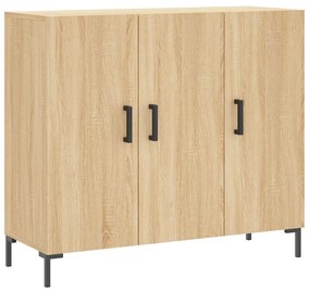 Ντουλάπι Sonoma δρυς 90x34x80 εκ. Επεξεργασμένο Ξύλο - Καφέ