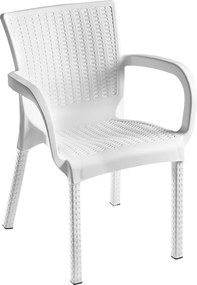 Τραπεζαρία Icon-Festive pakoworld σετ 3τεμ PP σε λευκή απόχρωση