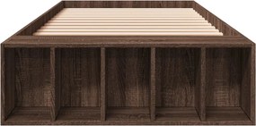 vidaXL Πλαίσιο Κρεβατιού Καφέ Δρυς 90 x 190 εκ. Επεξεργασμένο Ξύλο