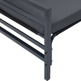 vidaXL Σετ Καναπέ Κήπου με μαξιλάρι 7 pcs Μαύρο Ατσάλι
