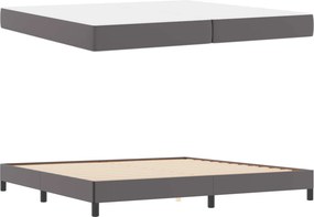 vidaXL Σκελετός Κρεβατιού με στρώμα Γκρι 200 x 200 cm ύφασμα
