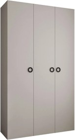 Ντουλάπα Como I 140 Τρίφυλλη-Cashmere - Μαύρο