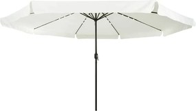vidaXL Ομπρέλα Κήπου Άμμος και Ανθρακί 395 x 395 x 245 εκ. Πολυεστέρας