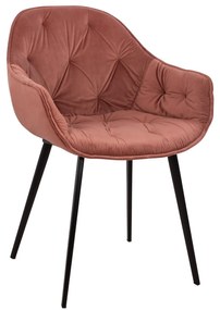 Καρέκλα-Πολυθρόνα BETHANY Βελούδο Σάπιο Μήλο 58x63x84Υεκ. 58x63x84 εκ.