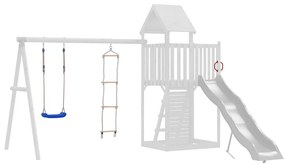 vidaXL Κούνια με Σκάλα από Σχοινί Μπλε από Πολυαιθυλένιο