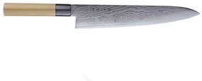Μαχαίρι Chef Shippu FD-596 27cm Από Δαμασκηνό Ατσάλι Silver-Natural Tojiro Steel,Wood