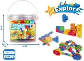 Σετ κατασκευών DIY με τουβλάκια νιφάδες - 120pcs - 8647-2 - 917512
