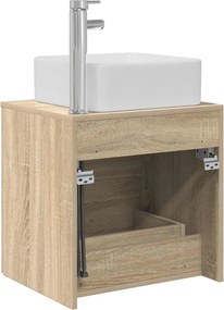 vidaXL Επιτοίχια Λεκάνη Έπιπλο Sonoma Δρυς 53 x 35 x 80 cm