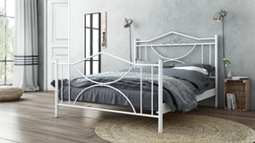 Κρεβάτι Roza-160x200-Εκρού-Με ποδαρικό