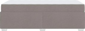 vidaXL Σκελετός Κρεβατιού Taupe 100 x 200 cm ύφασμα