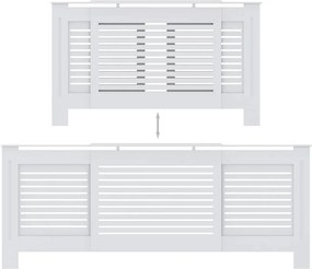 vidaXL Κάλυμμα Καλοριφέρ Λευκό 205 εκ. από MDF