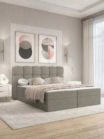 Επενδυμένο Κρεβάτι Softi II-Μόκα-160 x 200