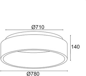 Φωτιστικό Πλαφονιέρα LED Aca Apollo BR81LEDC78WH White