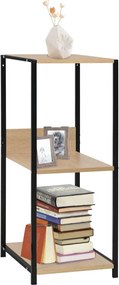 vidaXL Ραφιέρα Ίσια Μικρή Μαύρη/Δρυς 33,5x39,6x79,7 εκ. Επεξ. Ξύλο