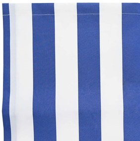 vidaXL Ύφασμα αντικατάστασης τέντας Μπλε και άσπρο 4 x 2 m Πολυεστέρας