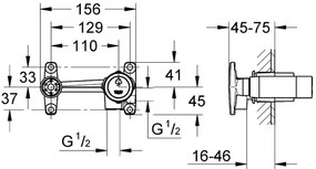 Εσωτερικό μπαταρίας Grohe 2 οπών