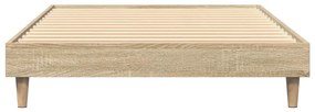 vidaXL Πλαίσιο Κρεβατιού Χωρ. Στρώμα Sonoma Δρυς 75x190εκ Επεξ. Ξύλο