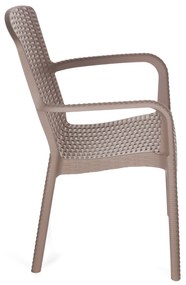 Πολυθρόνα βαρέους τύπου TURAN απο PP σε χρώμα cappuccino 43x40x86
