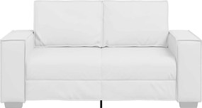 vidaXL Διθέσιος καναπές Λευκός 160 cm Τεχνητό Δέρμα