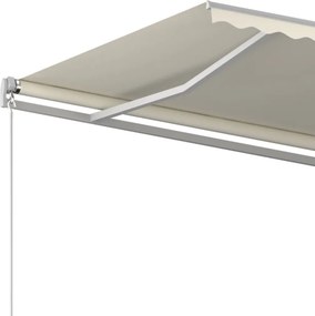 vidaXL Τέντα Συρόμενη Χειροκίνητη Κρεμ 400 x 350 εκ.