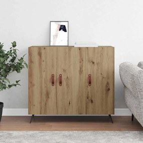 vidaXL Πλαϊνό γραφείο Καφέ 90 x 34 x 80 εκ. Επεξεργασμένο ξύλο