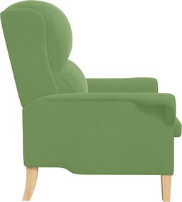 vidaXL Πολυθρόνα Ανοιχτό πράσινο Βελούδο