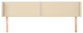 vidaXL Κεφαλάρι με Πτερύγια Κρεμ 183x16x78/88 εκ. Υφασμάτινο