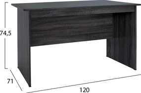 ΓΡΑΦΕΙΟ ΜΕΛΑΜΙΝΗΣ HAYDEN 120x71x74,5 HM2285.01 ΣΕ ΑΝΘΡΑΚΙ ΧΡΩΜΑ