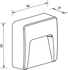 LED Απλίκα Εξωτερικού Χώρου Step 2W 3000K/4000K/6500K/CCT IP65 Λευκό