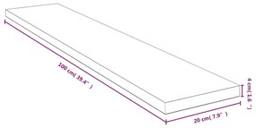 vidaXL Ράφι Τοίχου 100x20x4 εκ. από Μπαμπού