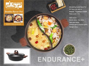 Κατσαρόλα αντικολλητική 2 θέσεων - 6.3L - CA004-G32-Black - DSP - 565909