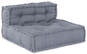 vidaXL 3 Θέσεων Modular Pouffe Καναπές Μετατρεπόμενος Γκρι