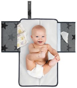 Αλλαξιέρα Ταξιδίου (60x34) Dooky Grey Stars DK-126466