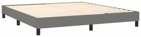 vidaXL Κρεβάτι Boxspring με Στρώμα Σκούρο Γκρι 160x200 εκ Υφασμάτινο