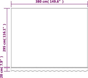 vidaXL Ανταλλακτικό Ύφασμα Τέντας Πολύχρωμο 380x295 εκ. Πολυεστέρας