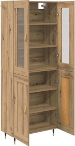 vidaXL Highboard 2 pcs Artisan Oak Επεξεργασμένο ξύλο